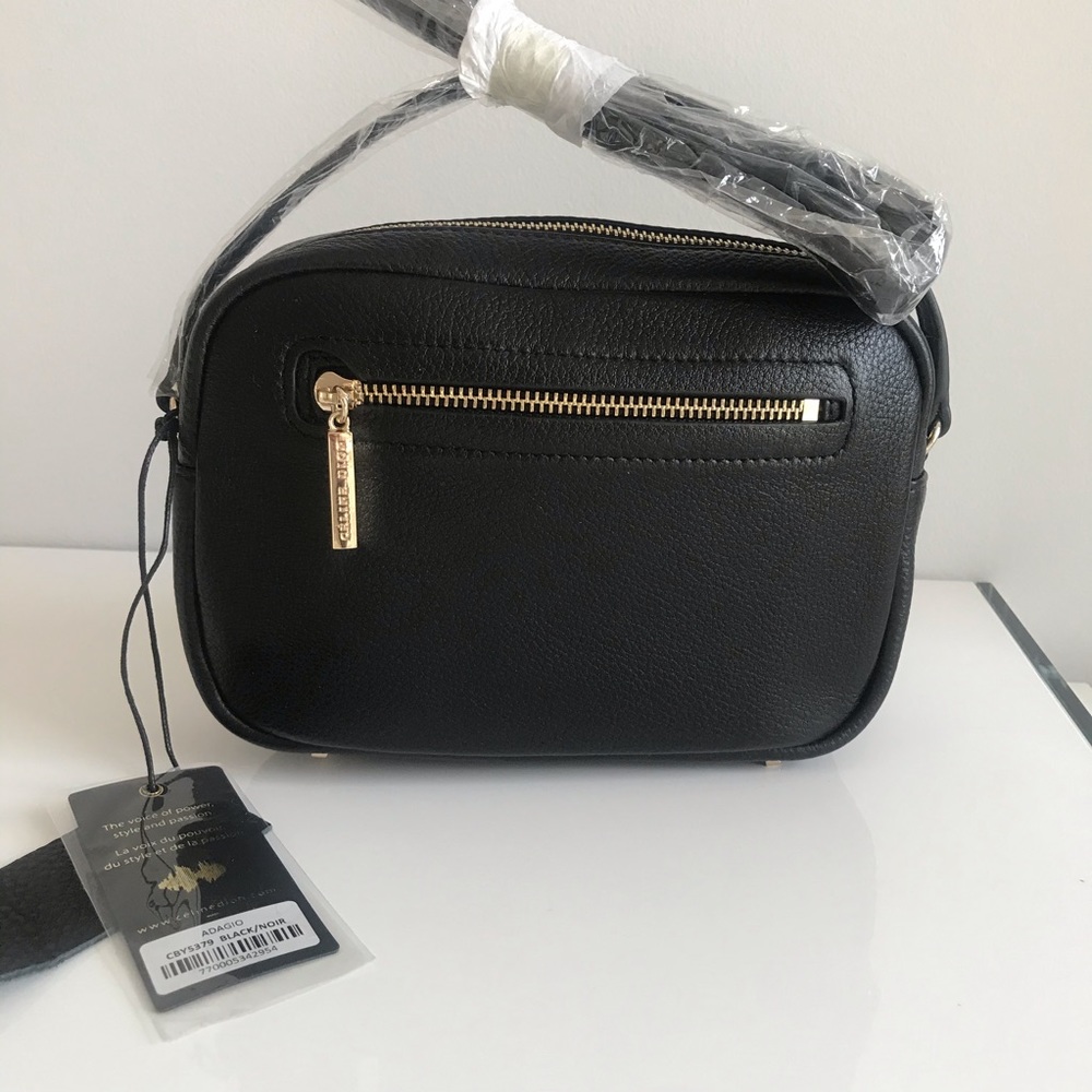 Celine Dion Black Pebble Leather Shoulder Crossbody Bag- Gold hardware - Picture 9 of 16